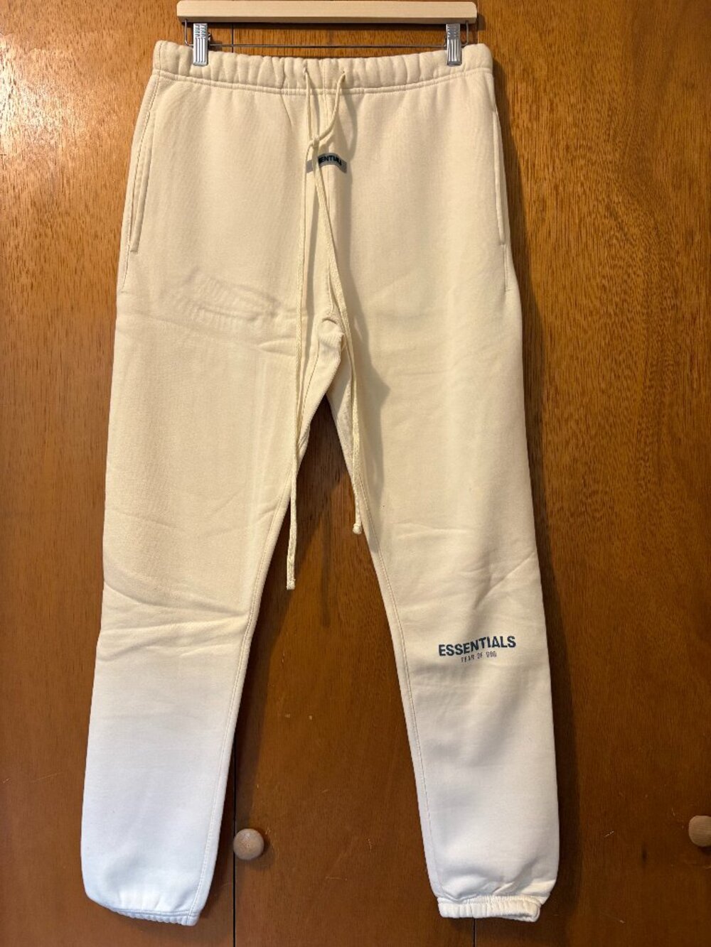 NWOT Fear of God ESSENTIALS Off White Cream, Sweatpants, Size: Medium